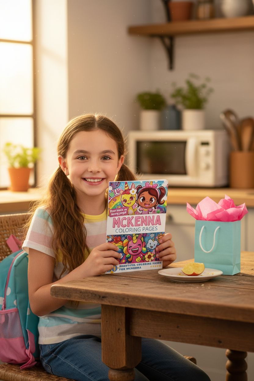Mckenna coloring book in use