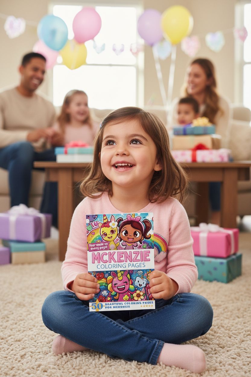 Mckenzie coloring book in use