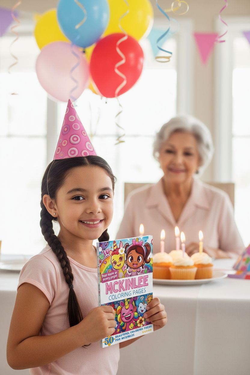 Mckinlee coloring book in use