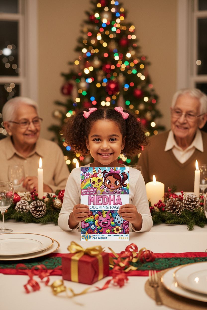 Medha Christmas coloring pages gift