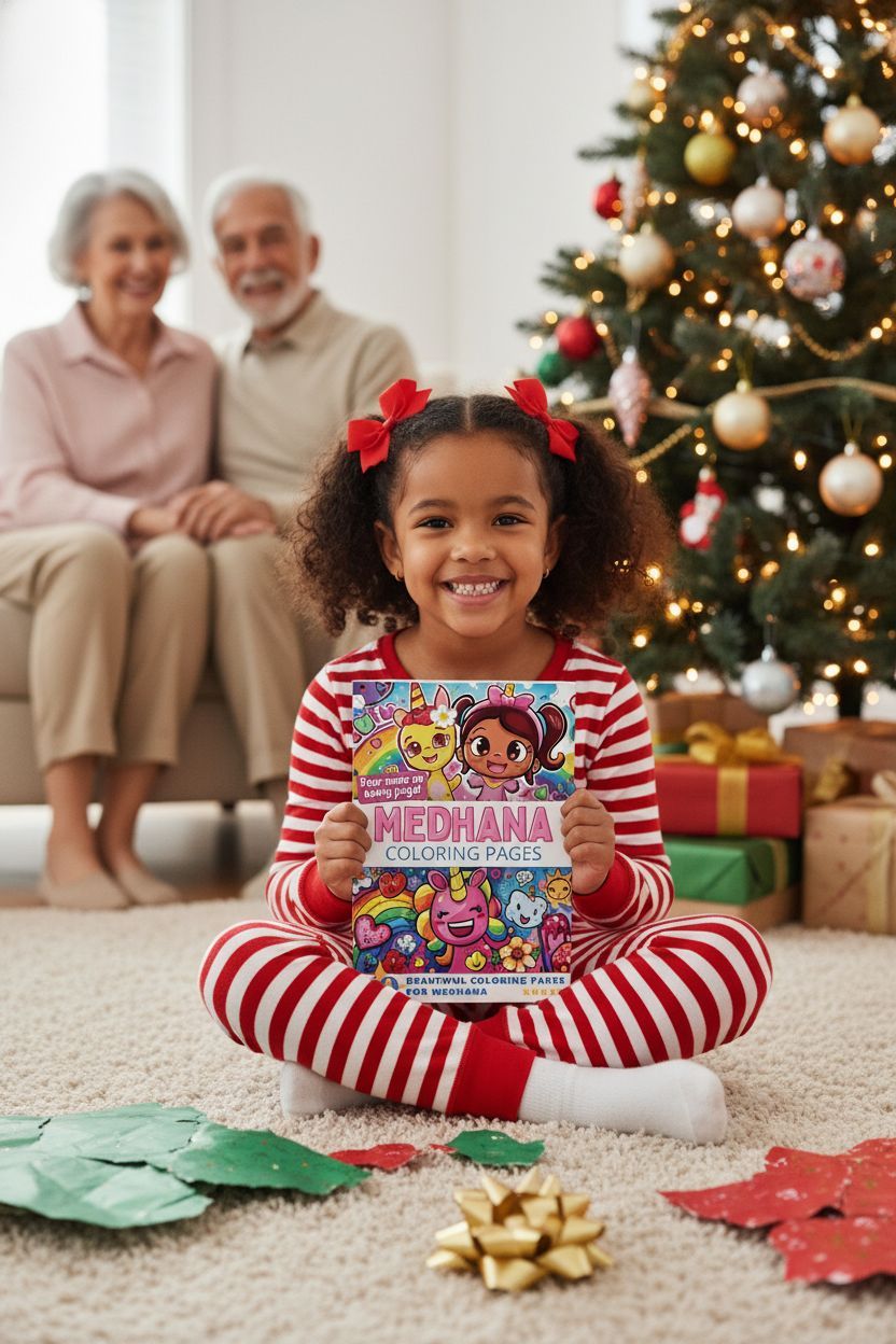 Medhana Christmas coloring pages gift