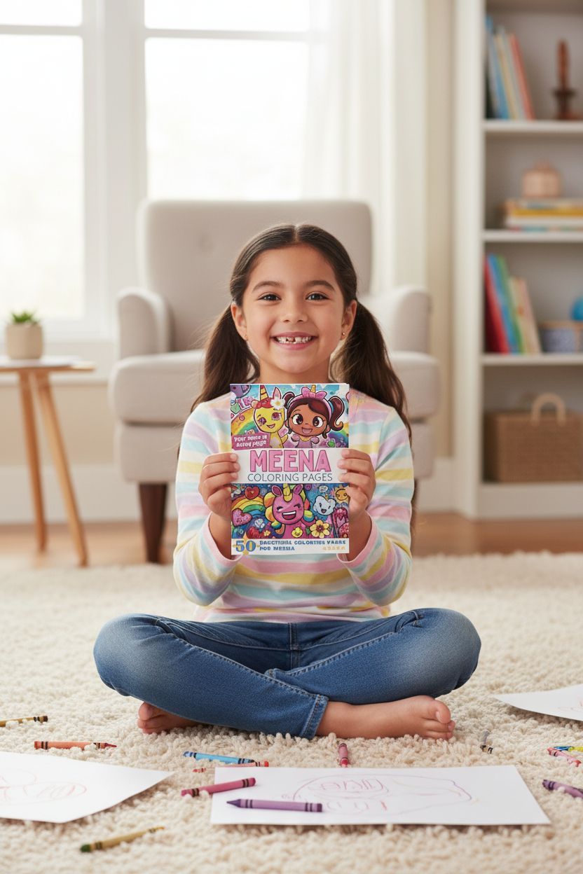 Meena personal coloring pages