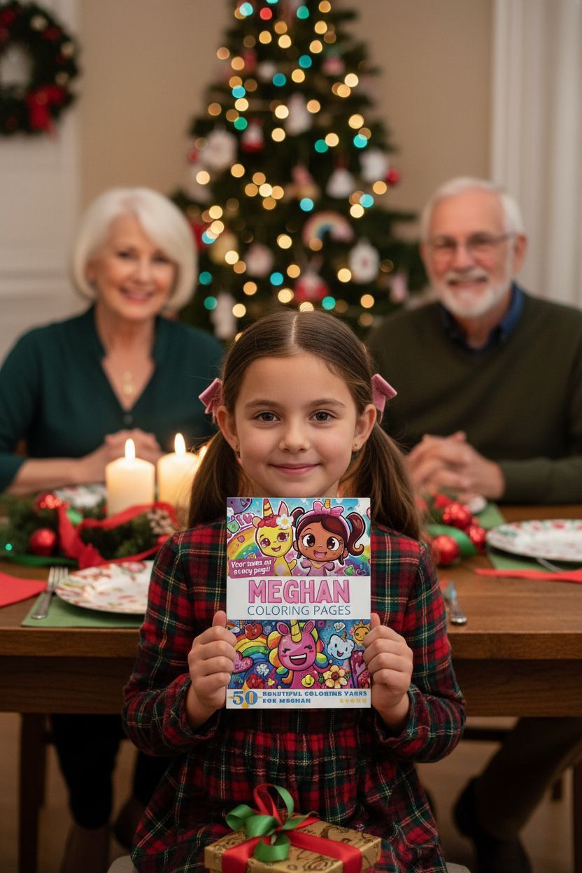 Meghan Christmas coloring pages gift