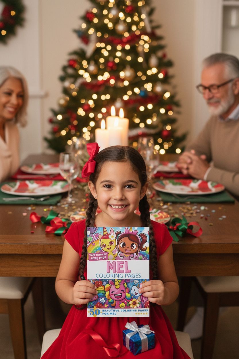 Mel Christmas coloring pages gift
