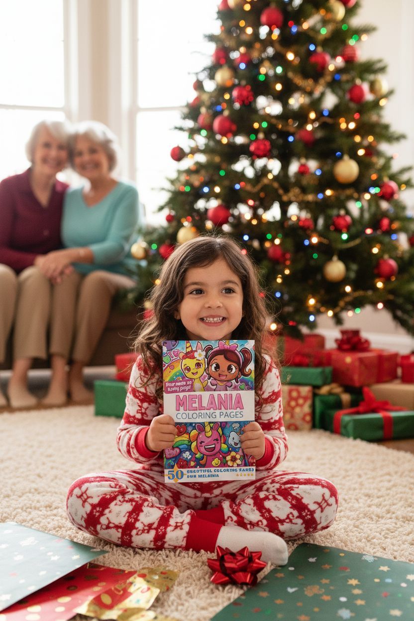 Melania Christmas coloring pages gift