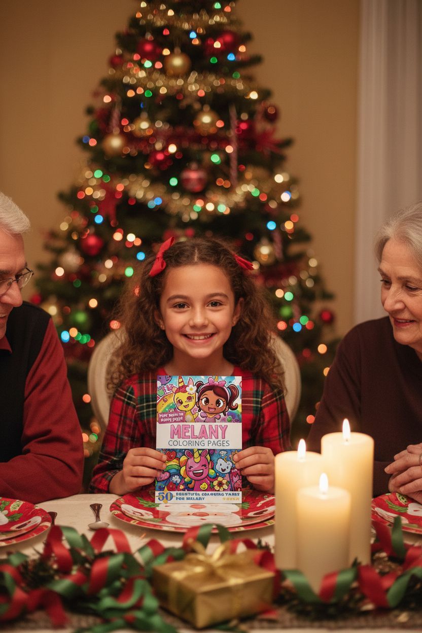 Melany Christmas coloring pages gift