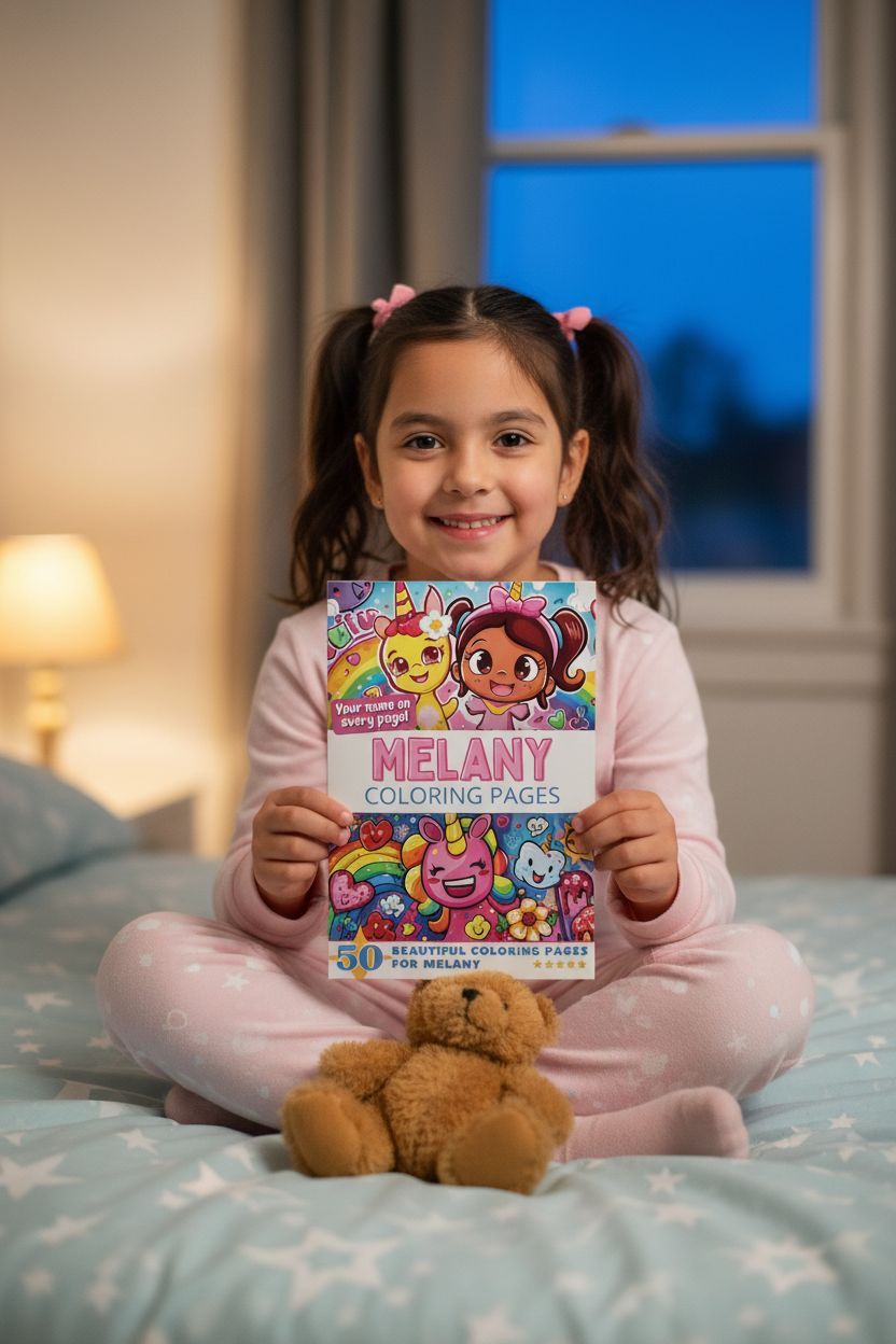 Melany personal coloring pages