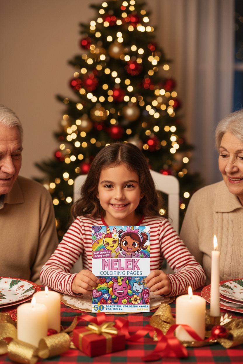 Melek Christmas coloring pages gift