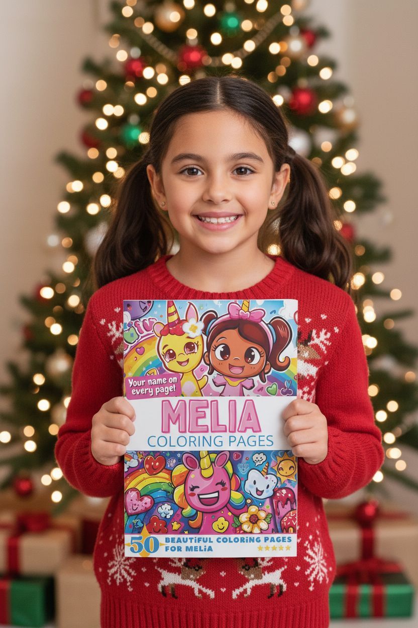 Melia Christmas coloring pages gift