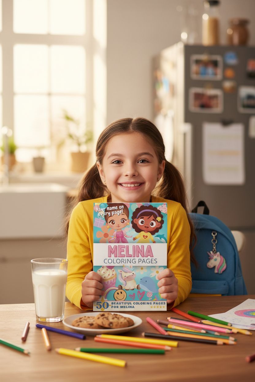 Melina personal coloring pages