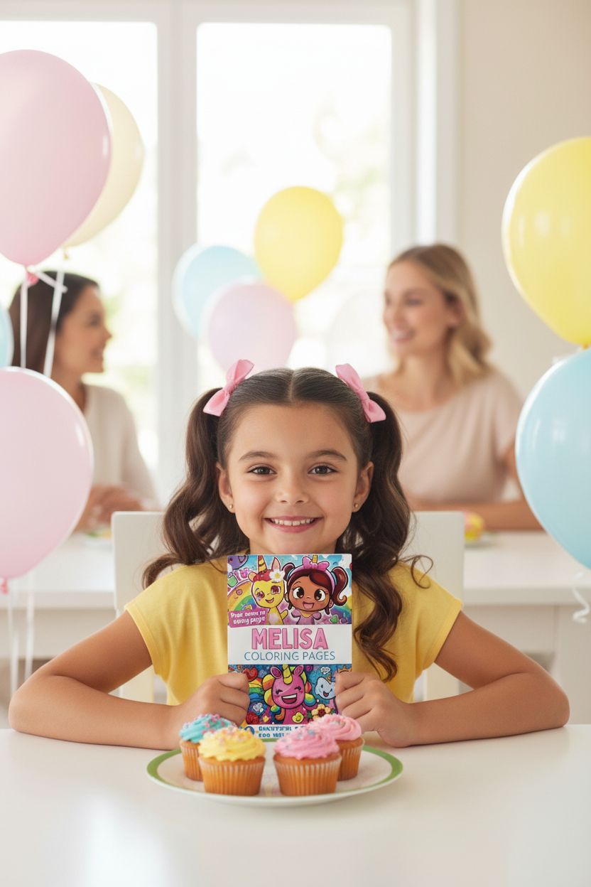 Melisa coloring book in use