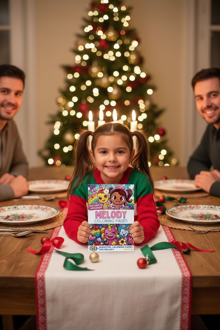 Melody Christmas coloring pages gift