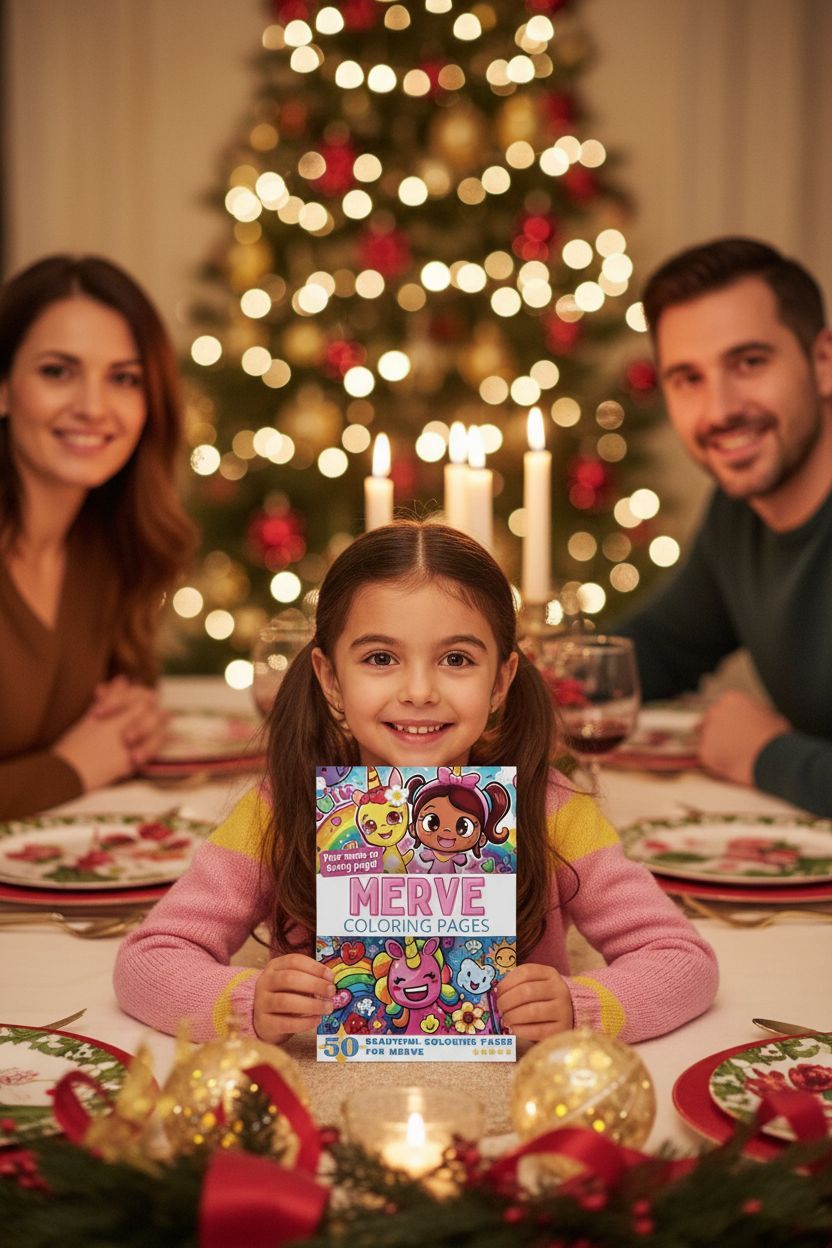 Merve Christmas coloring pages gift