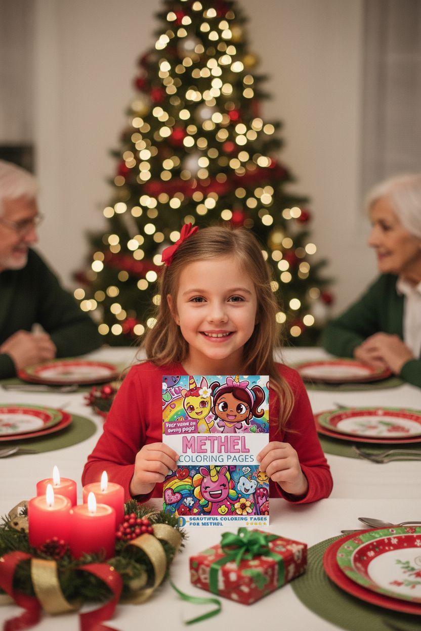 Methel Christmas coloring pages gift