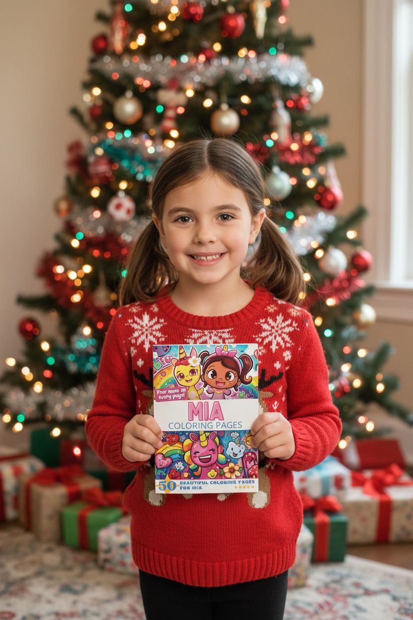 Mia Christmas coloring pages gift