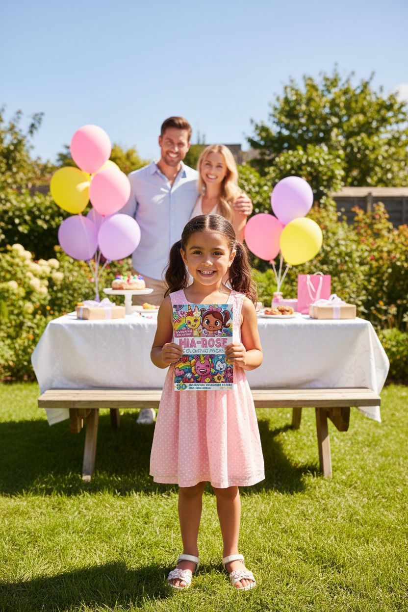 Mia-Rose coloring book in use