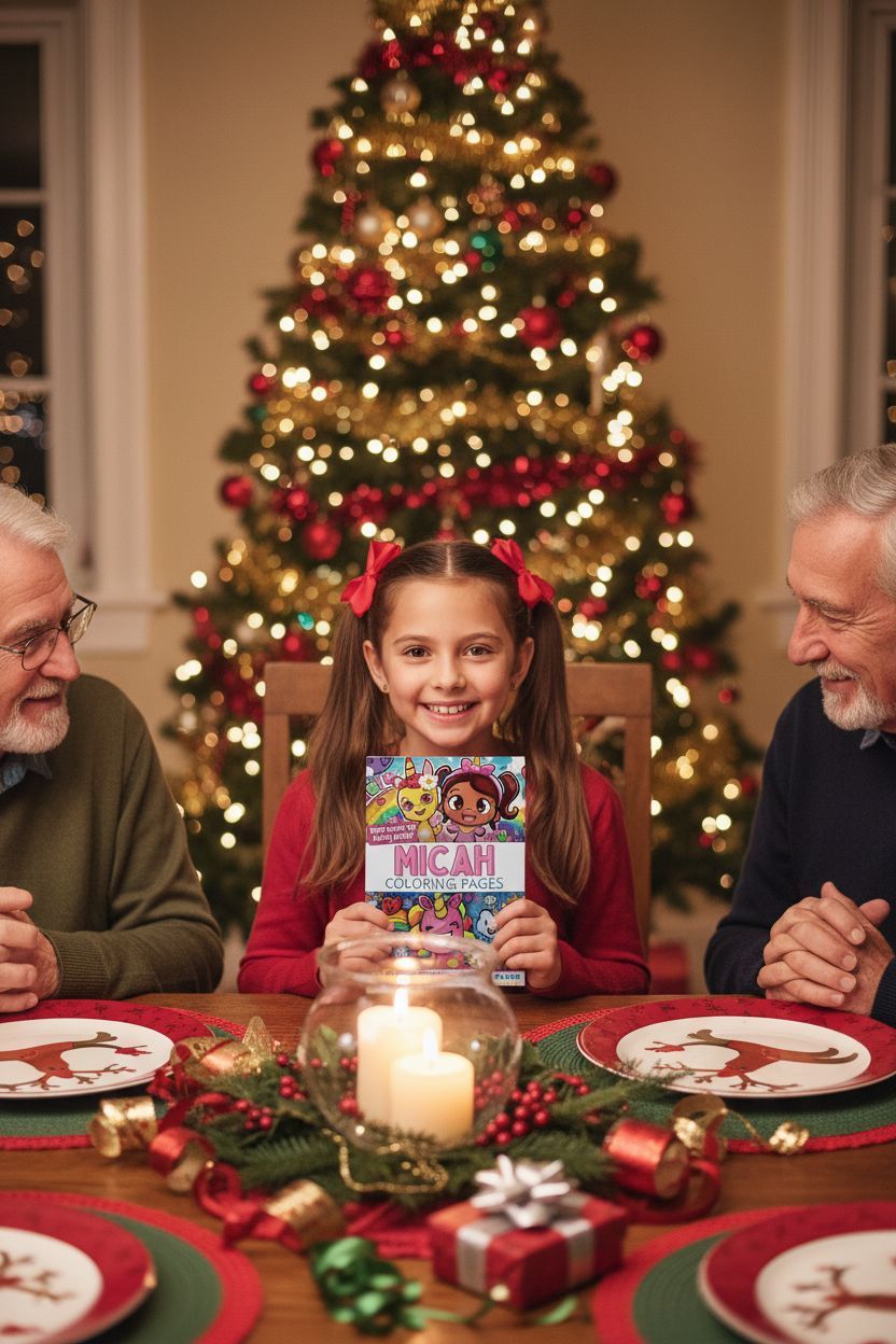 Micah Christmas coloring pages gift