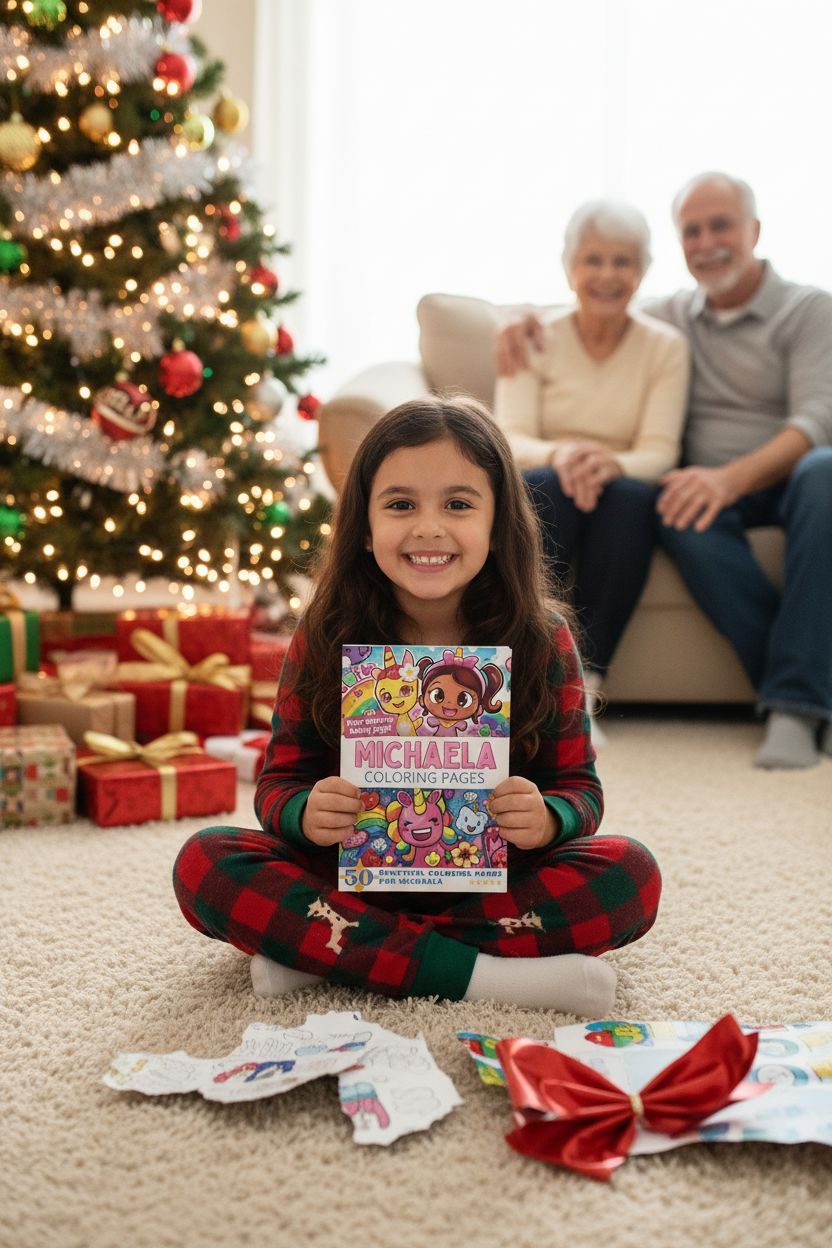 Michaela Christmas coloring pages gift