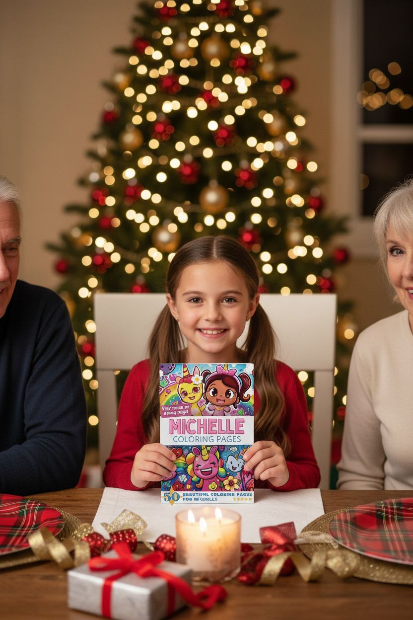 Michelle Christmas coloring pages gift