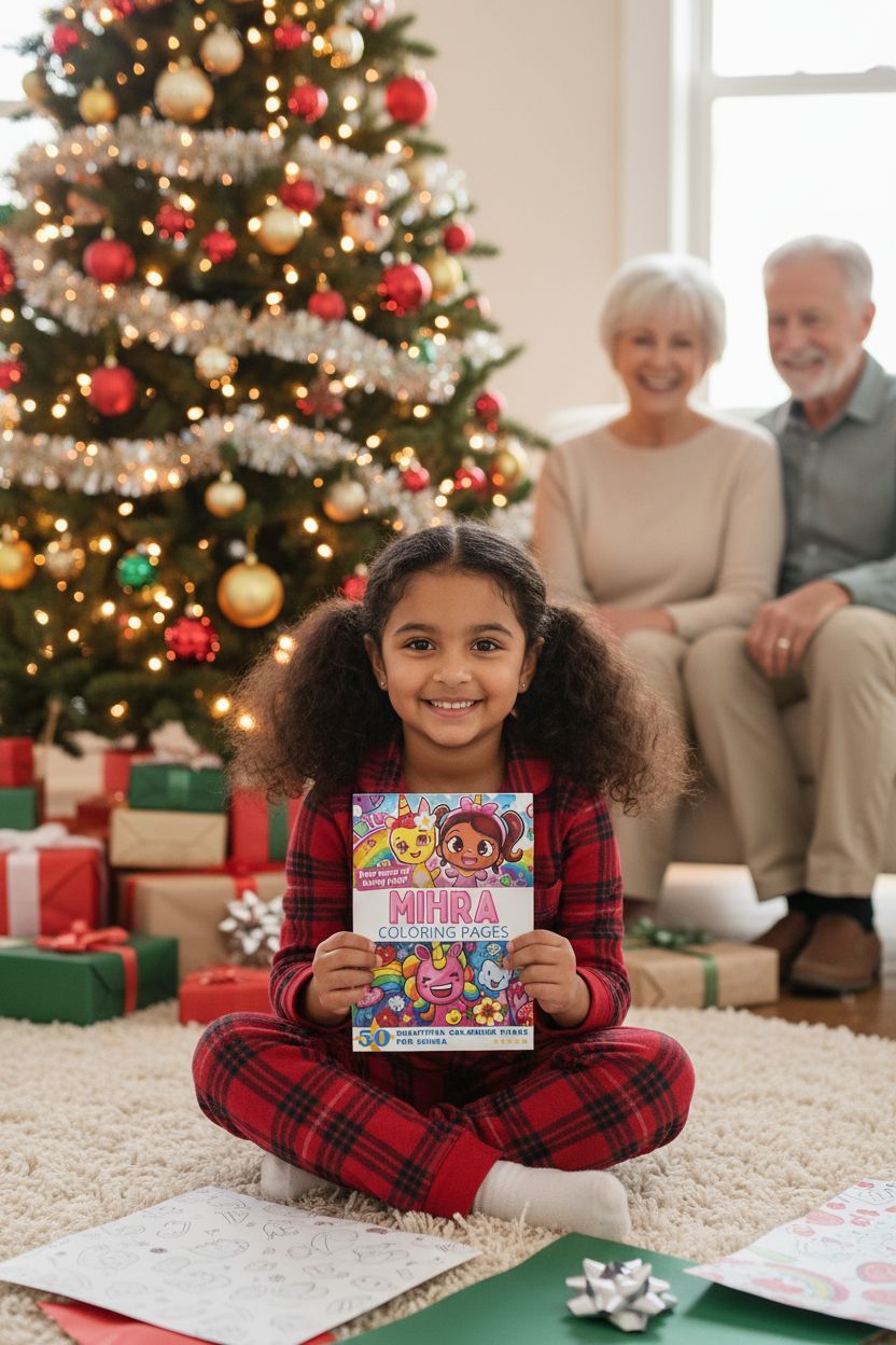 Mihra Christmas coloring pages gift