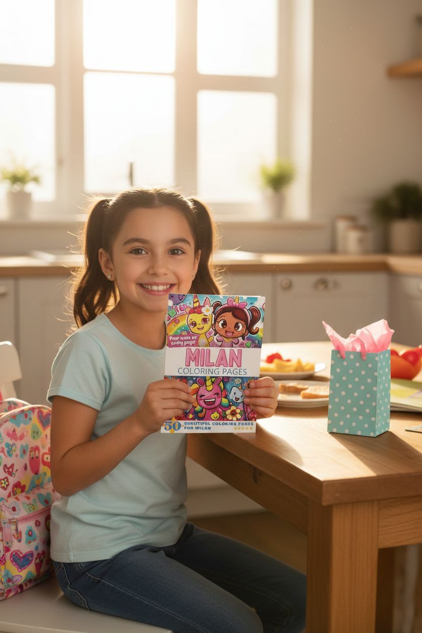 Milan coloring book in use