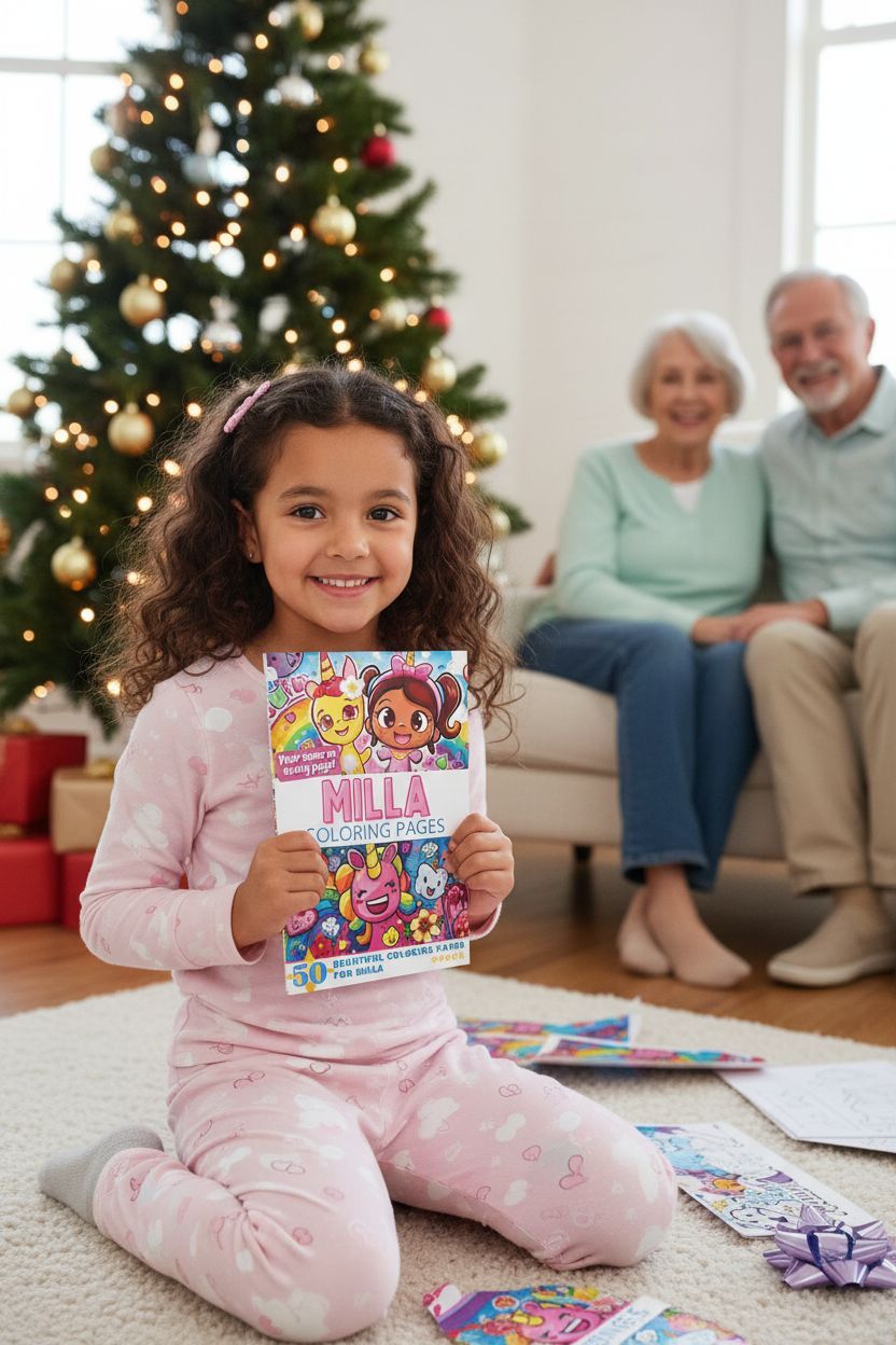 Milla Christmas coloring pages gift