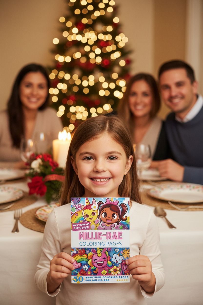 Millie-Rae Christmas coloring pages gift