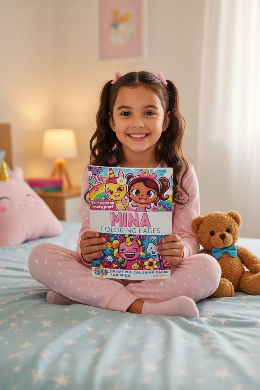 Mina personal coloring pages