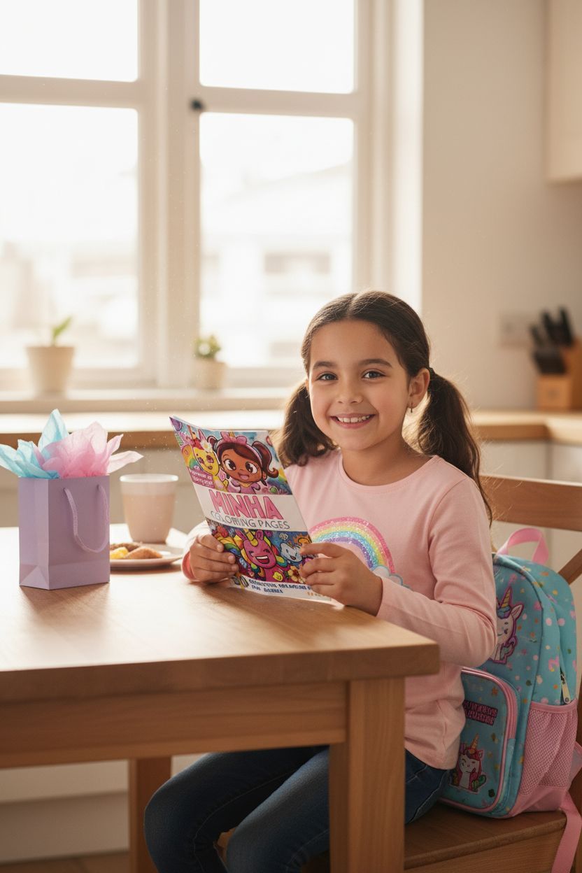 Minha coloring book in use