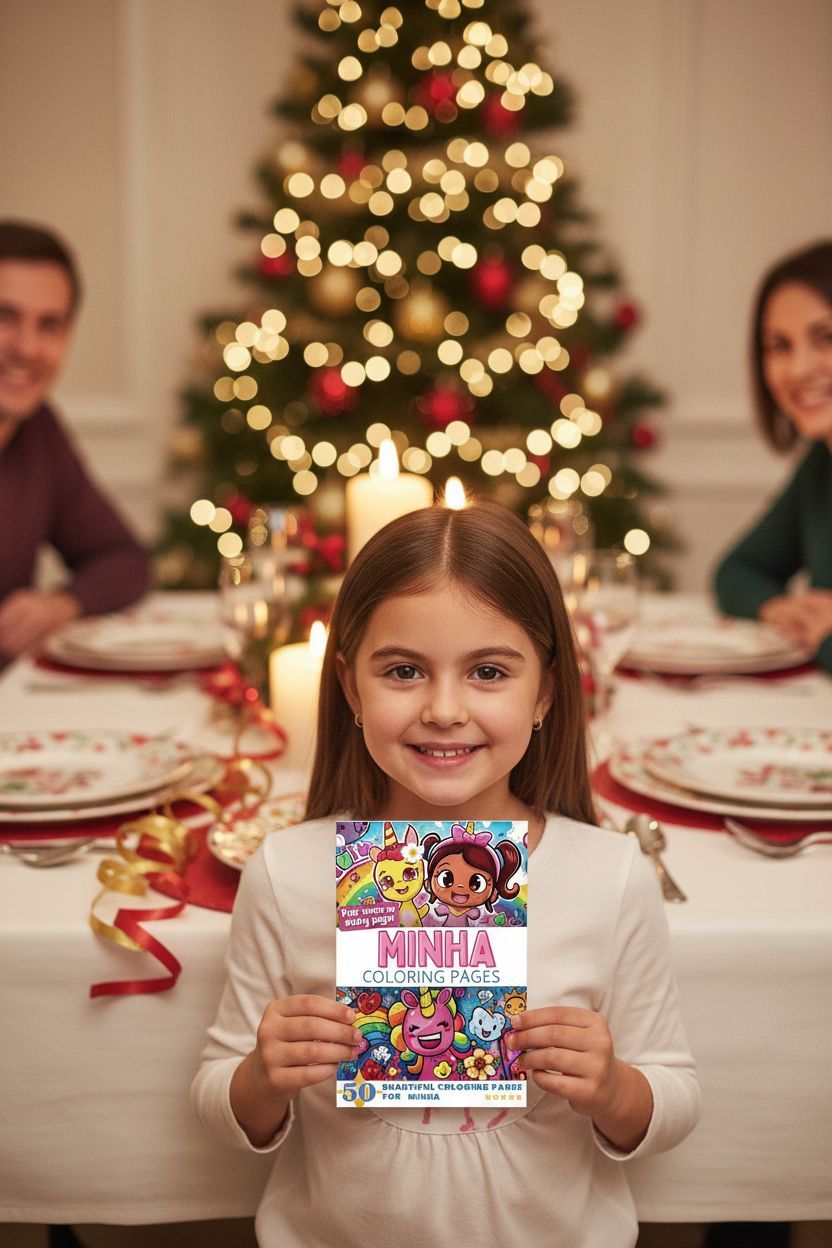 Minha Christmas coloring pages gift