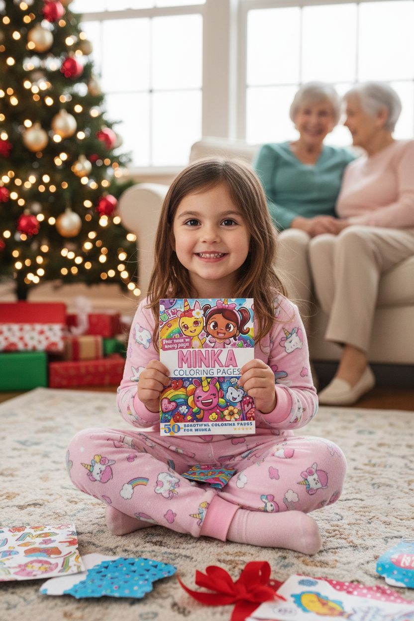 Minka Christmas coloring pages gift
