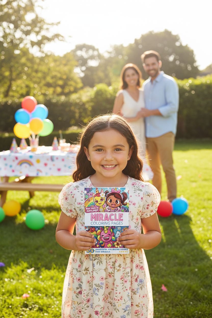 Miracle coloring book in use