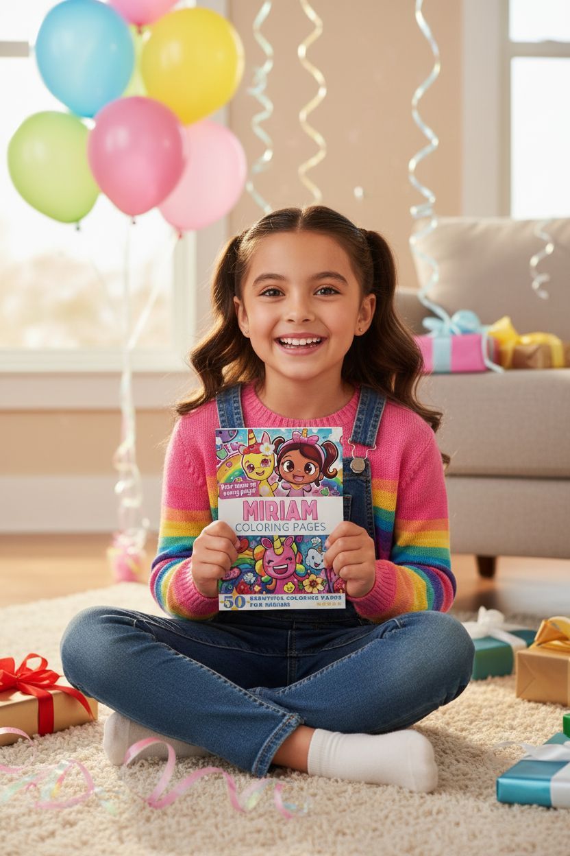 Miriam coloring book in use