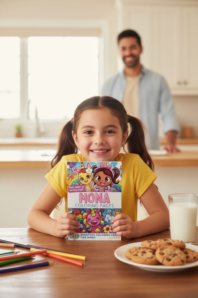 Mona personal coloring pages