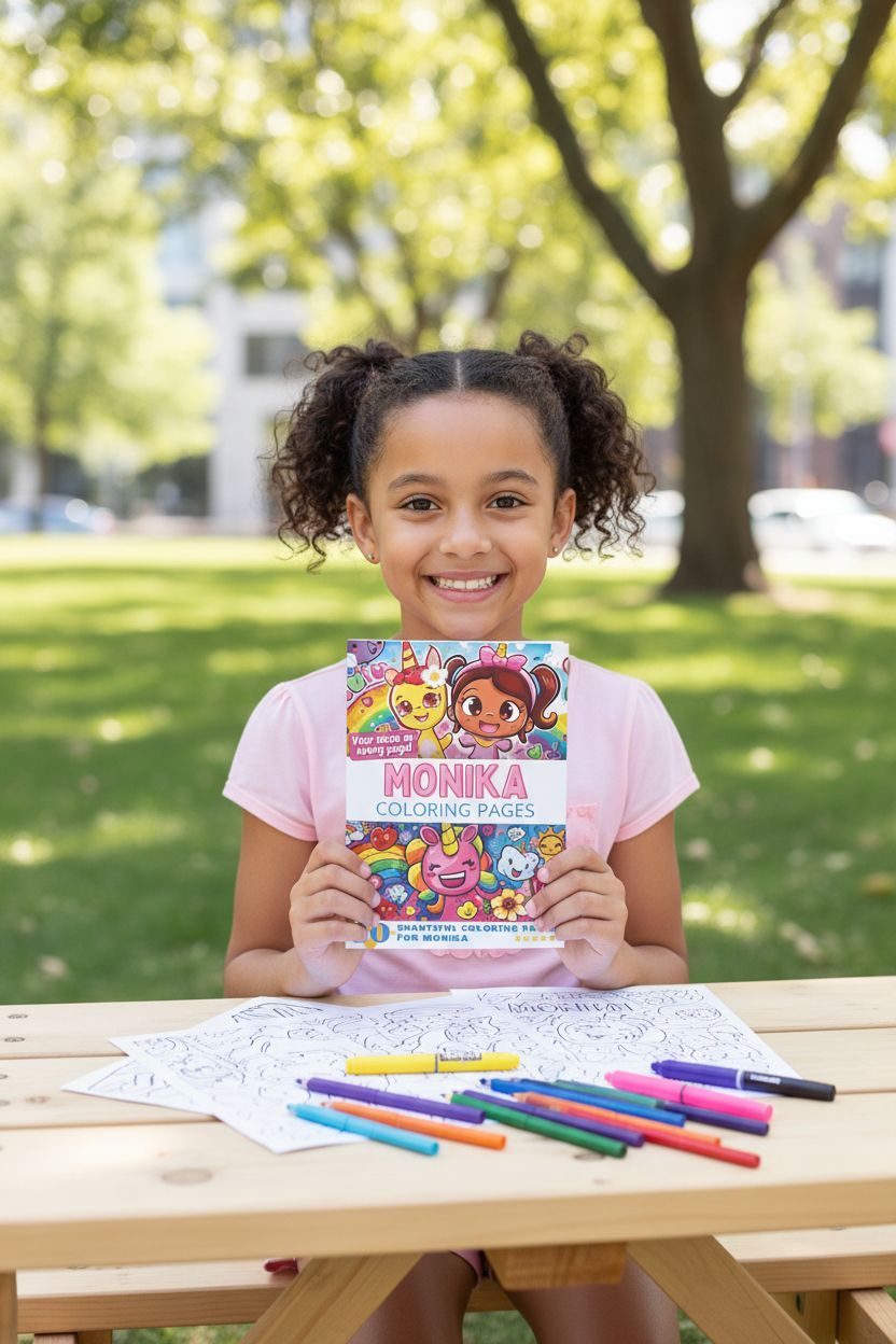 Monika personal coloring pages