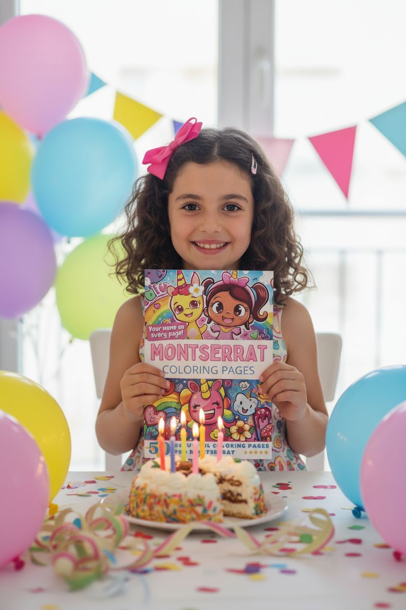 Montserrat coloring book in use