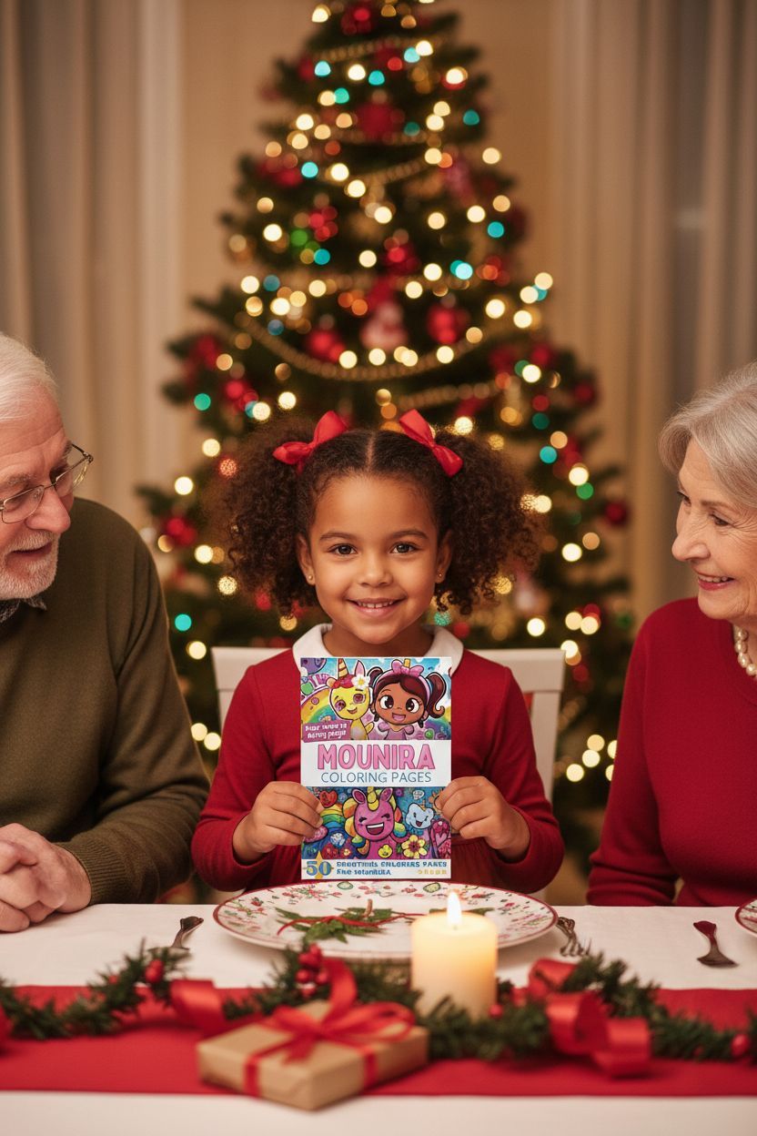 Mounira Christmas coloring pages gift