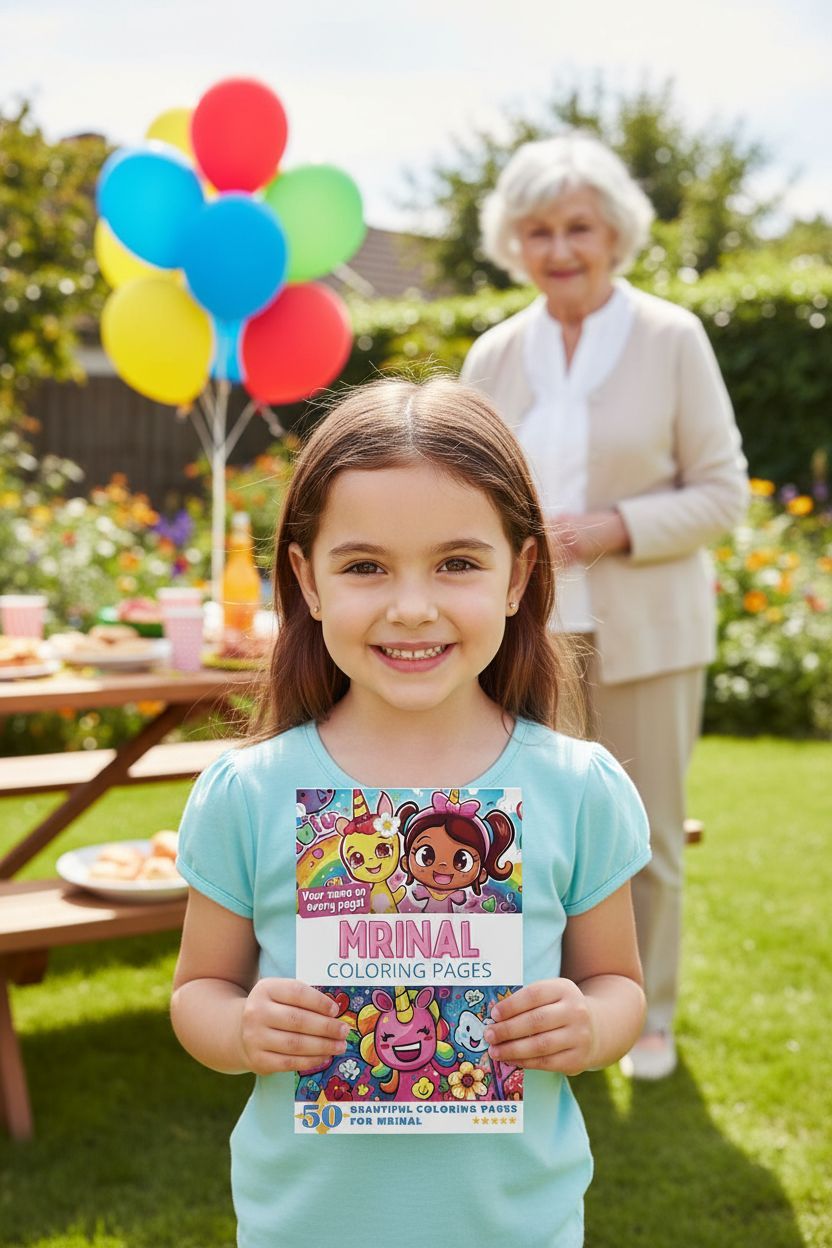 Mrinal coloring book in use