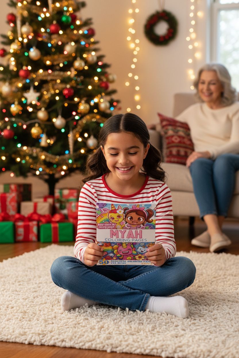 Myah Christmas coloring pages gift