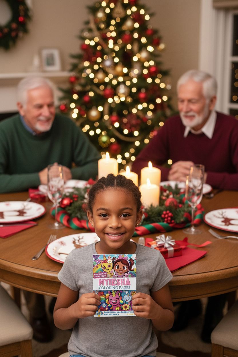Myiesha Christmas coloring pages gift