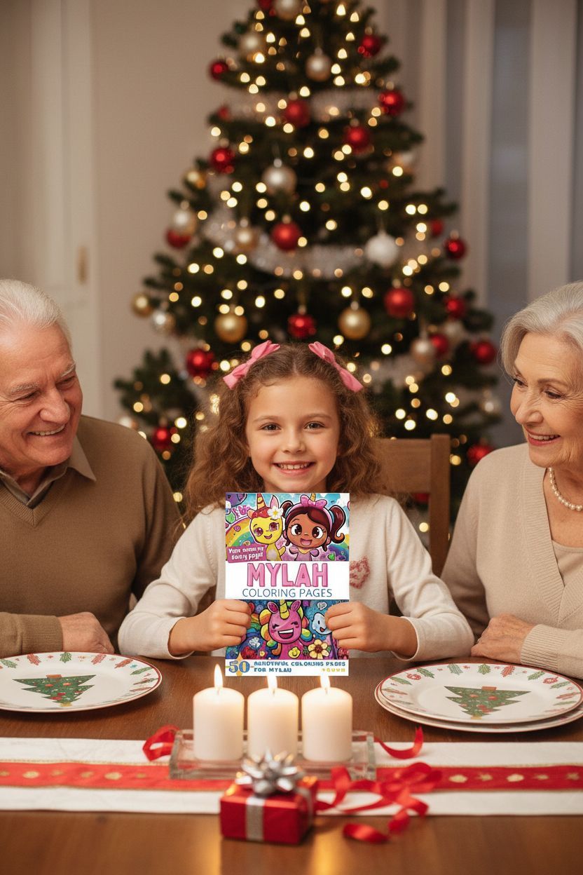 Mylah Christmas coloring pages gift