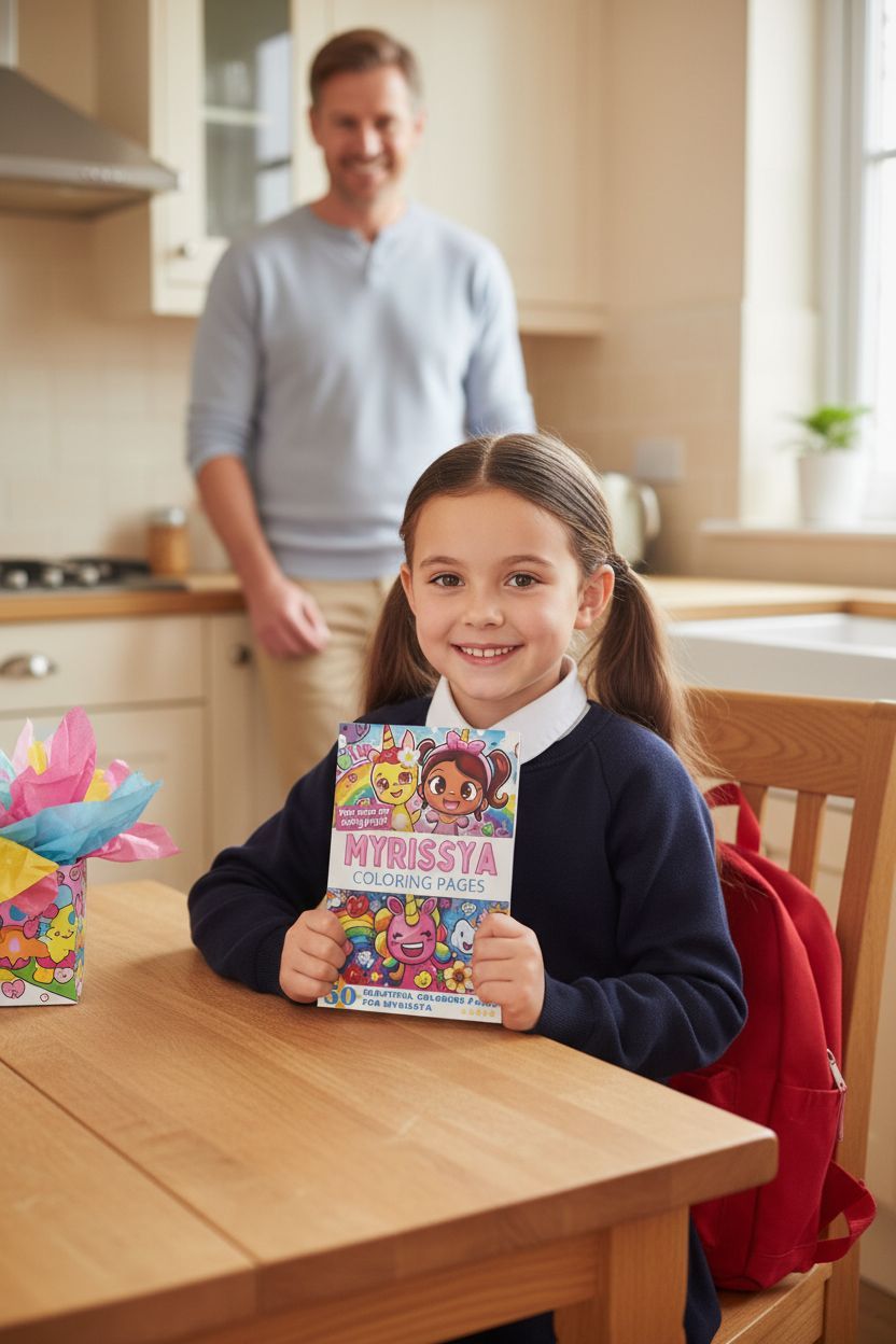 Myrissya coloring book in use