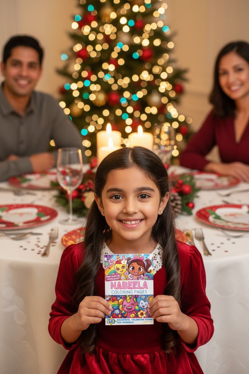 Nabeela Christmas coloring pages gift