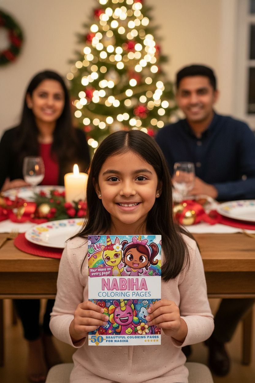 Nabiha Christmas coloring pages gift