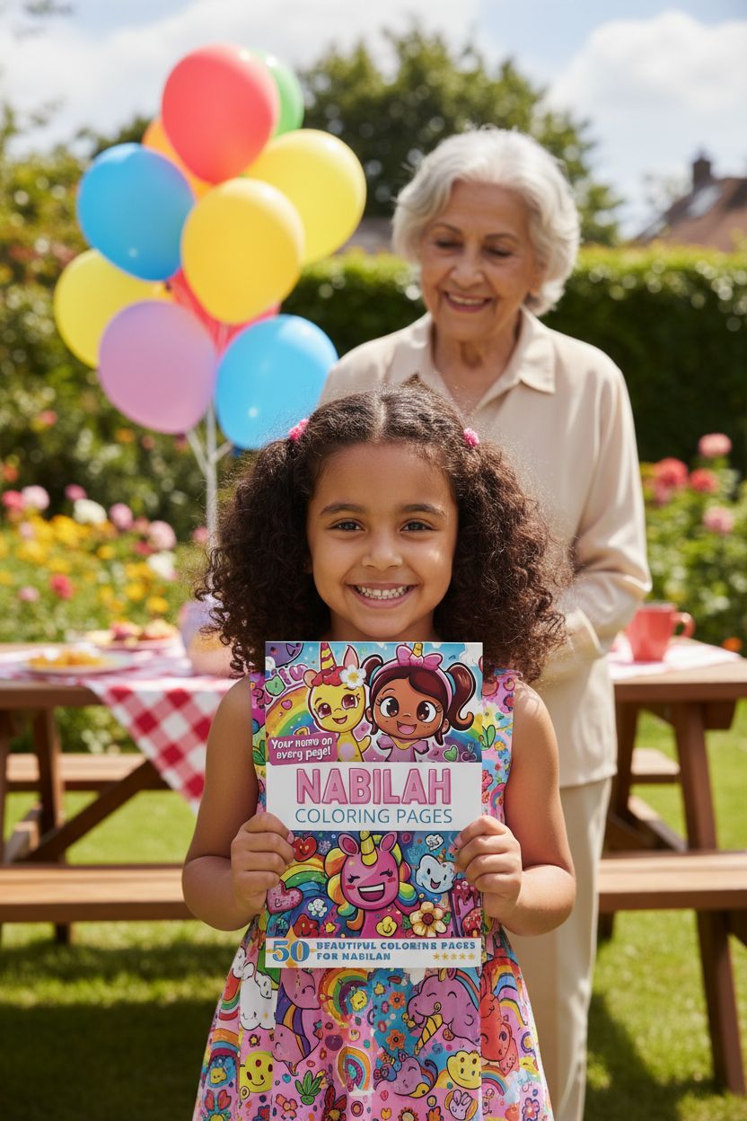 Nabilah coloring book in use