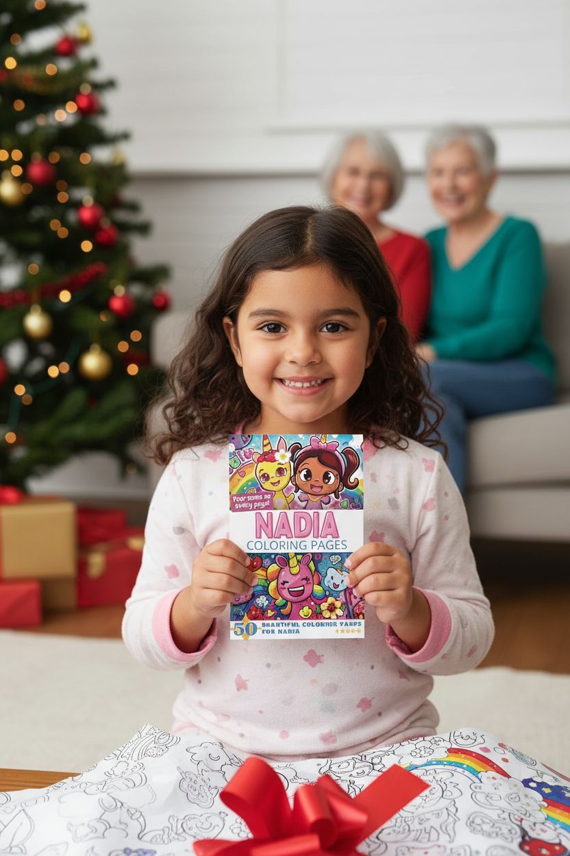 Nadia Christmas coloring pages gift