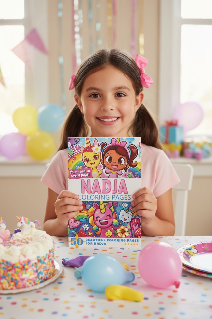 Nadja coloring book in use