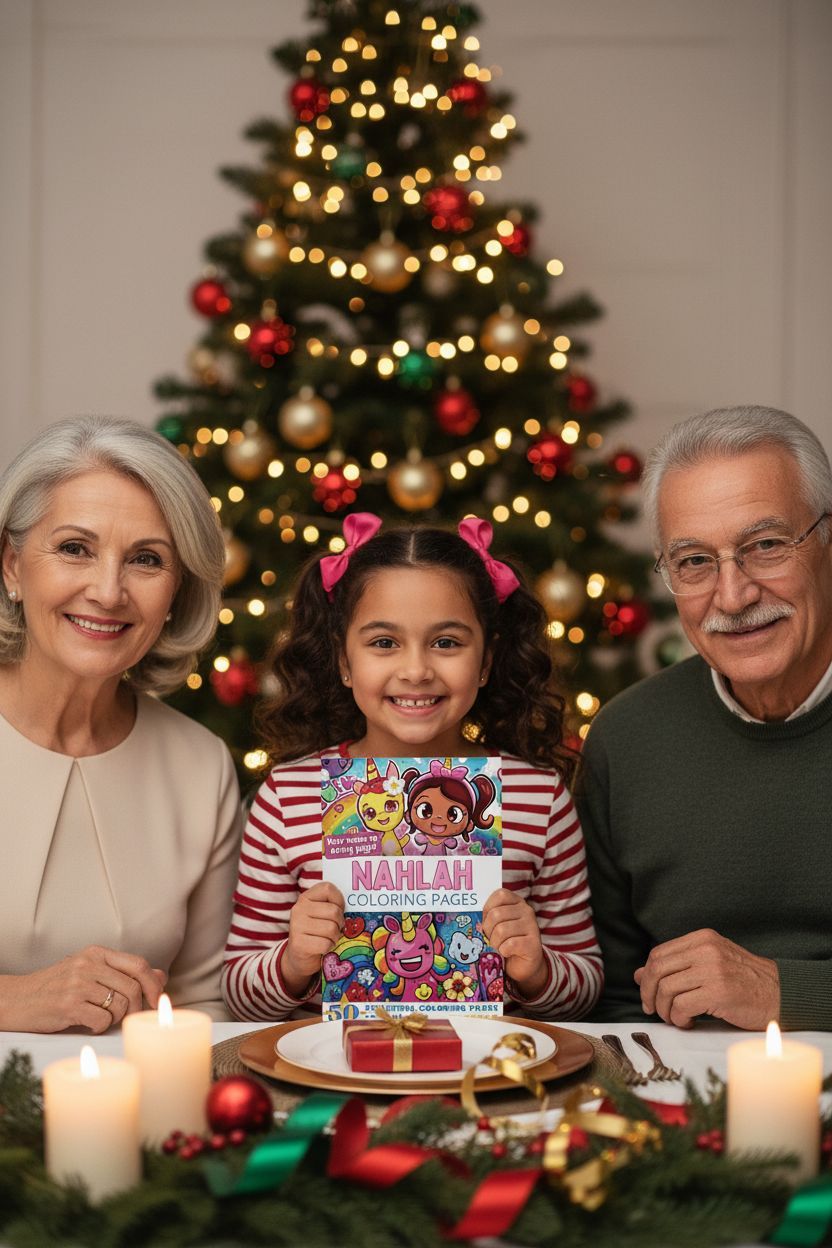 Nahlah Christmas coloring pages gift
