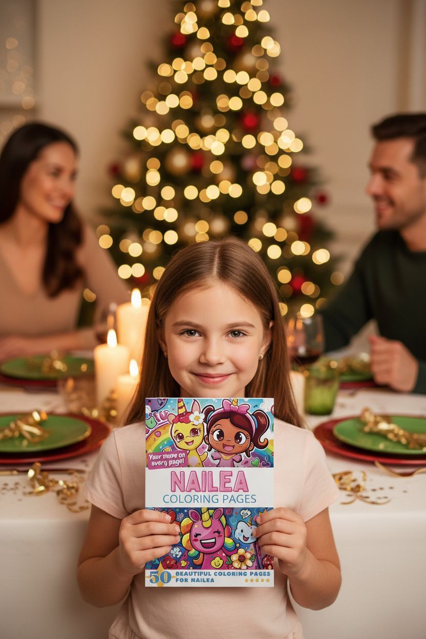 Nailea Christmas coloring pages gift