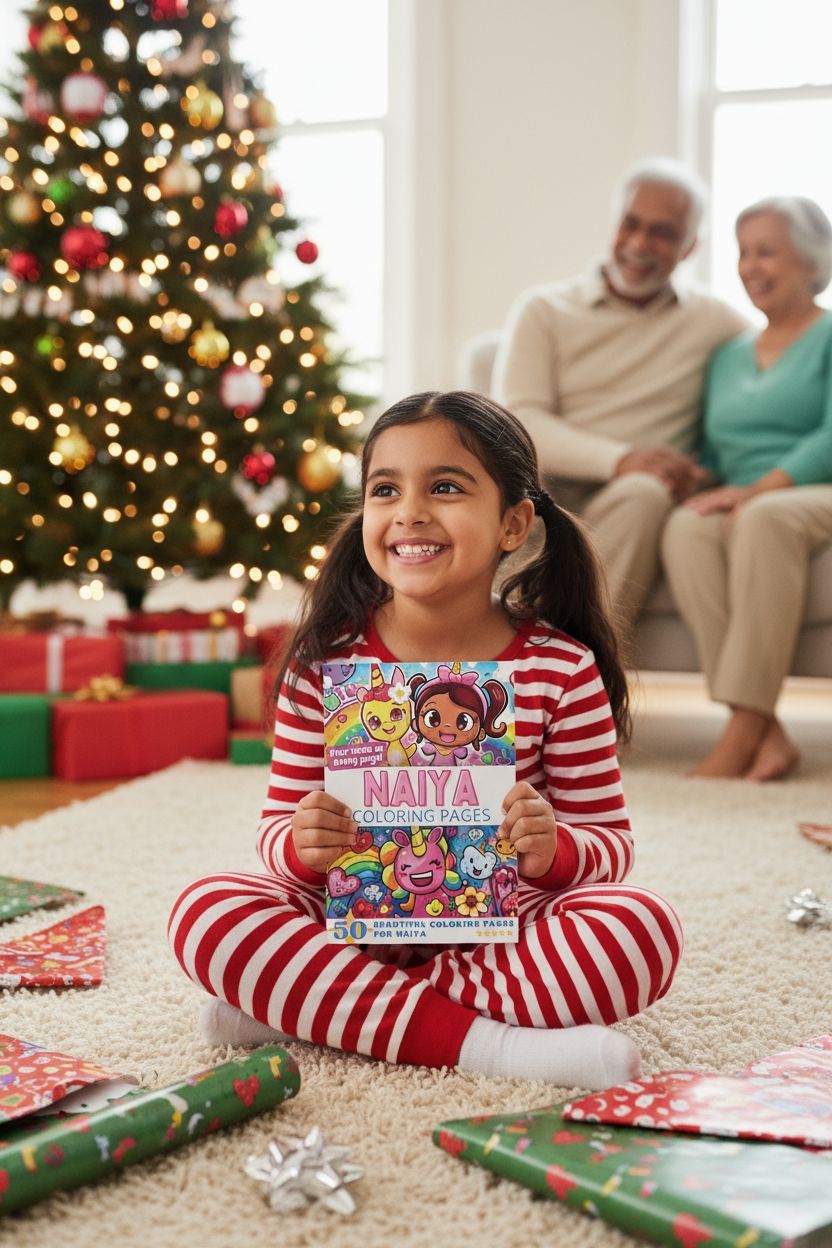 Naiya Christmas coloring pages gift